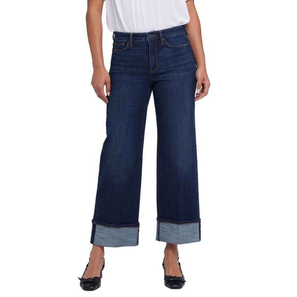 Nydj Womens  Petite Teresa Night Skies Wide Leg Jean